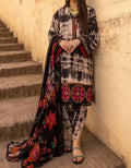 SMT W251- Digital Printed 3pc linen dress with Printed Linen dupatta.