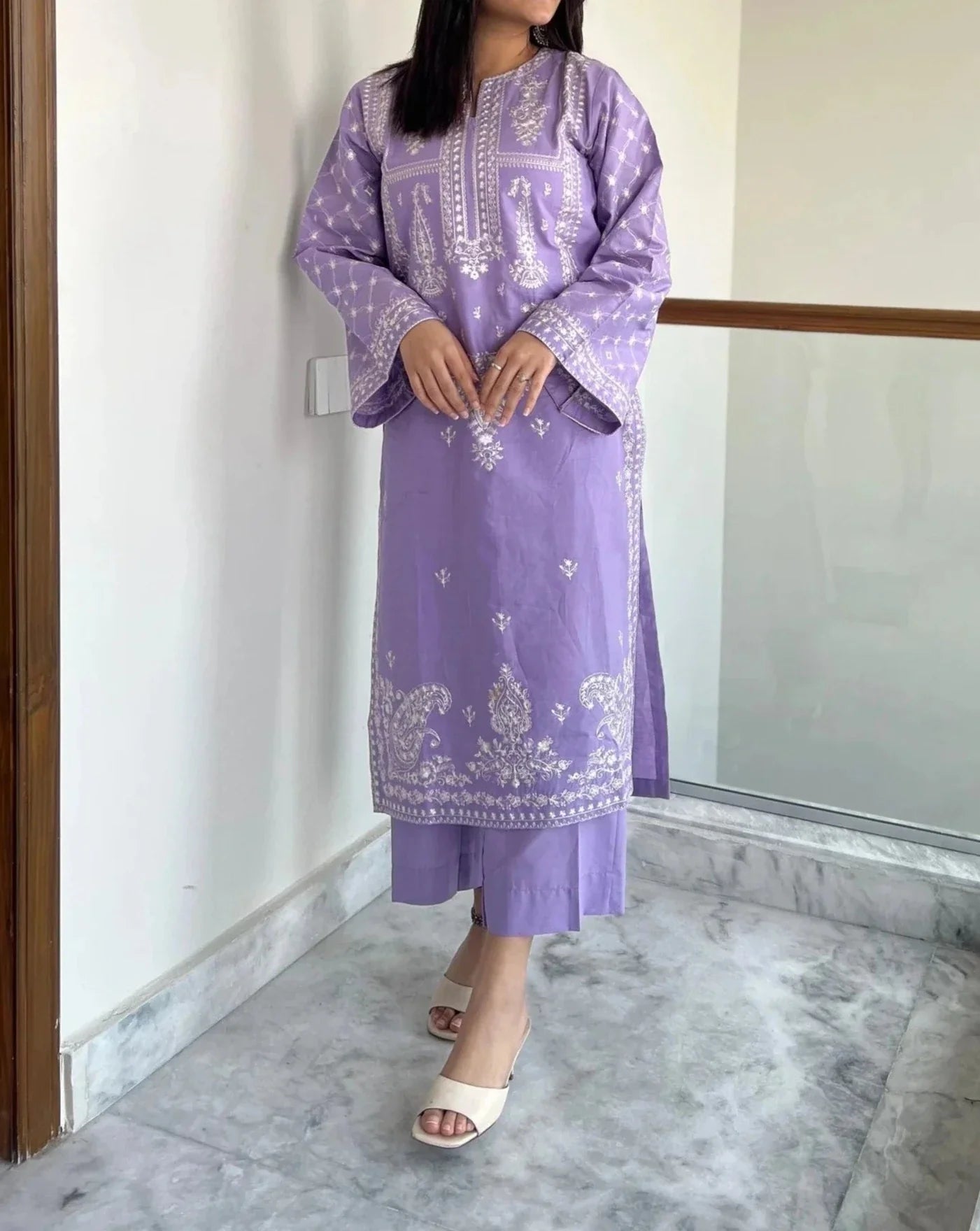SMT S733 -Embroidered 2pc lawn dress