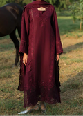 SMT Z-(S1338) - Stitched Embroidered 3pc Lawn Dress With Embroidered Chiffon Dupatta.