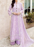 SMT S676-Embroidered 3pc lawn dress with Embroidered organza dupatta.