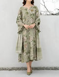 SMT W464-Printed 3pc karandi Dress With Printed karandi Shawl.
