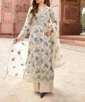 SMT S775-Embroidered 3pc lawn dress with Embroidered chiffon dupatta.