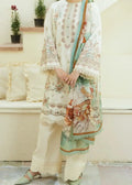 SMT S1275-Embroidered 3pc Lawn Dress With Printed Munar Dupatta.