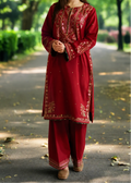 SMT W1023- Embroidered 2PC Khaddar Dress.