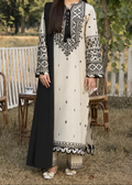 SMT S1475-Embroidered 3pc Lawn Dress With Dyed Chiffon Dupatta.