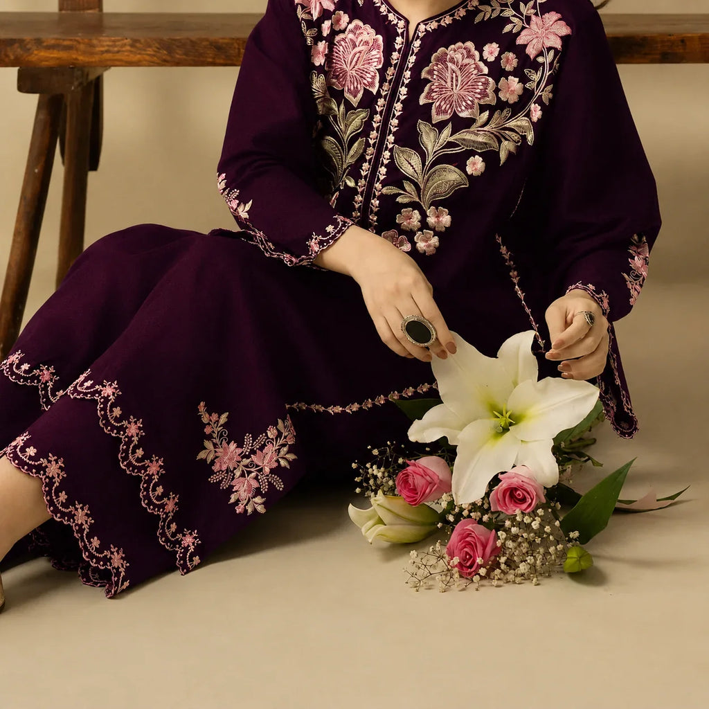 SMT W1034 - Embroidered 2pc Marina Dress.