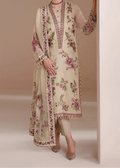 SMT S1441-Embroidered 3pc Lawn Dress With Printed Lawn Dupatta.
