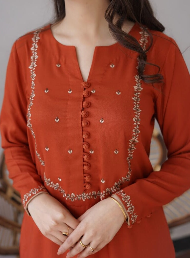 SMT W146 -Embroidered 2pc marina dress