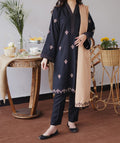 SMT W128 -Embroidered 3pc marina dress with embroidered marina dupatta