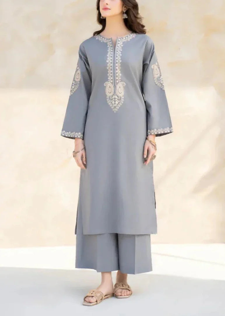 SMT Z(S1129)- Stitched Embroidered 2PC Lawn dress.