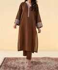 SMT W371- Embroidered 2pc Linen dress