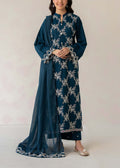SMT S973-Embroidered 3PC Lawn Dress With Embroidered Chiffon Dupatta.