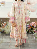 SMT S1242-Embroidered 3pc Lawn Dress With Embroidered Munar Dupatta.