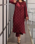 SMT W314-Embroidered 2pc khaddar dress