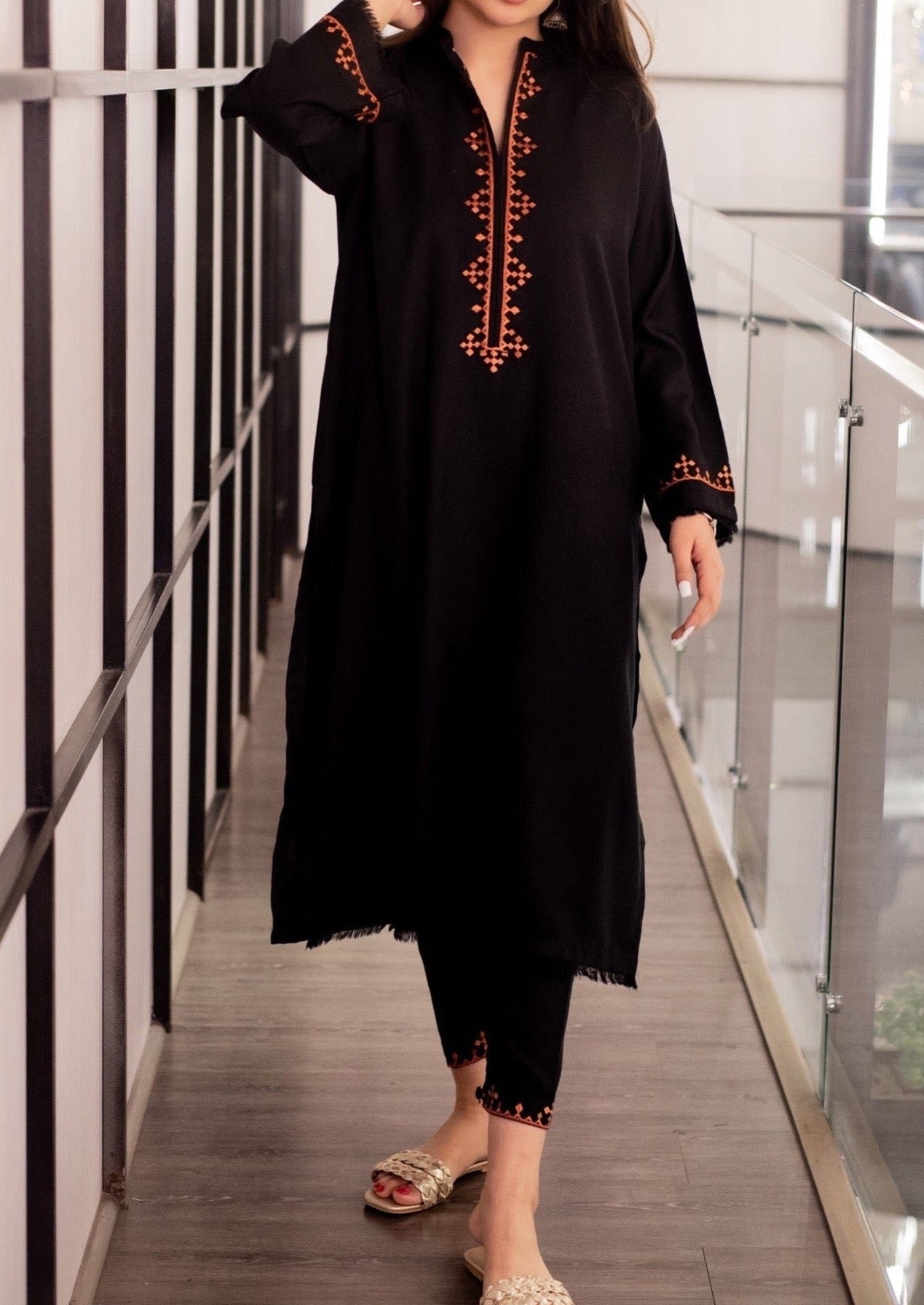 SMT W656-Embroidered 2pc Marina Dress.