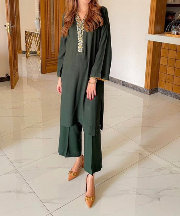 SMT S410 -Embroidered 2pc lawn dress