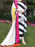 SMT W241- Printed 3pc soft crepe dress With Printed chiffon dupatta.