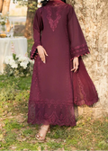 SMT W985-Embroidered 3pc Marina Dress With Embroidered Chiffon Dupatta.