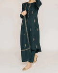 SMT W344-Embroidered 3pc Marina dress with Printed Marina dupatta.