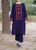 SMT W457-Embroidered 2pc khaddar dress
