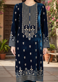SMT W437- Embroidered Velvet Shirt