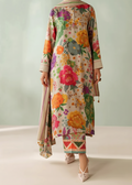 SMT W848 - Digital Printed 3pc Karandi Dress With Digital Printed Karandi Shawl.