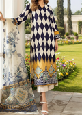SMT W280- Printed 3pc soft crepe  dress With Printed organza dupatta.
