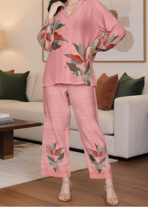 SMT W956- Digital Printed 2pc Karandi Dress.