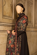 SMT premium D50- Embroidered Karandi Black Shawl.