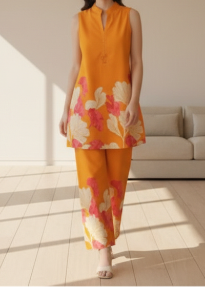 SMT W950- Digital Printed 2pc Karandi Dress.