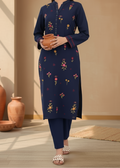 SMT W458-Embroidered 2pc khaddar dress