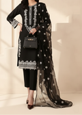 SMT Z-(W903) - Stitched Embroidered 3pc Marina Dress With Embroidered Chiffon Dupatta.