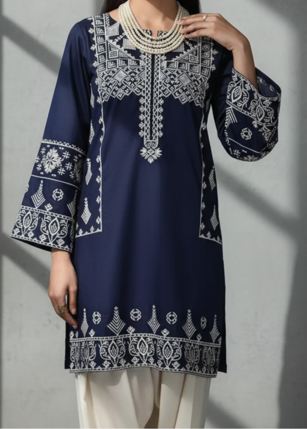 SMT W501-Embroidered 2Pc marina Dress.