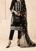SMT W903-Embroidered 3pc Marina Dress With Embroidered Chiffon Dupatta.