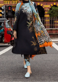SMT W810 - Digital Printed 3pc Karandi Dress With Digital Printed Karandi Shawl.