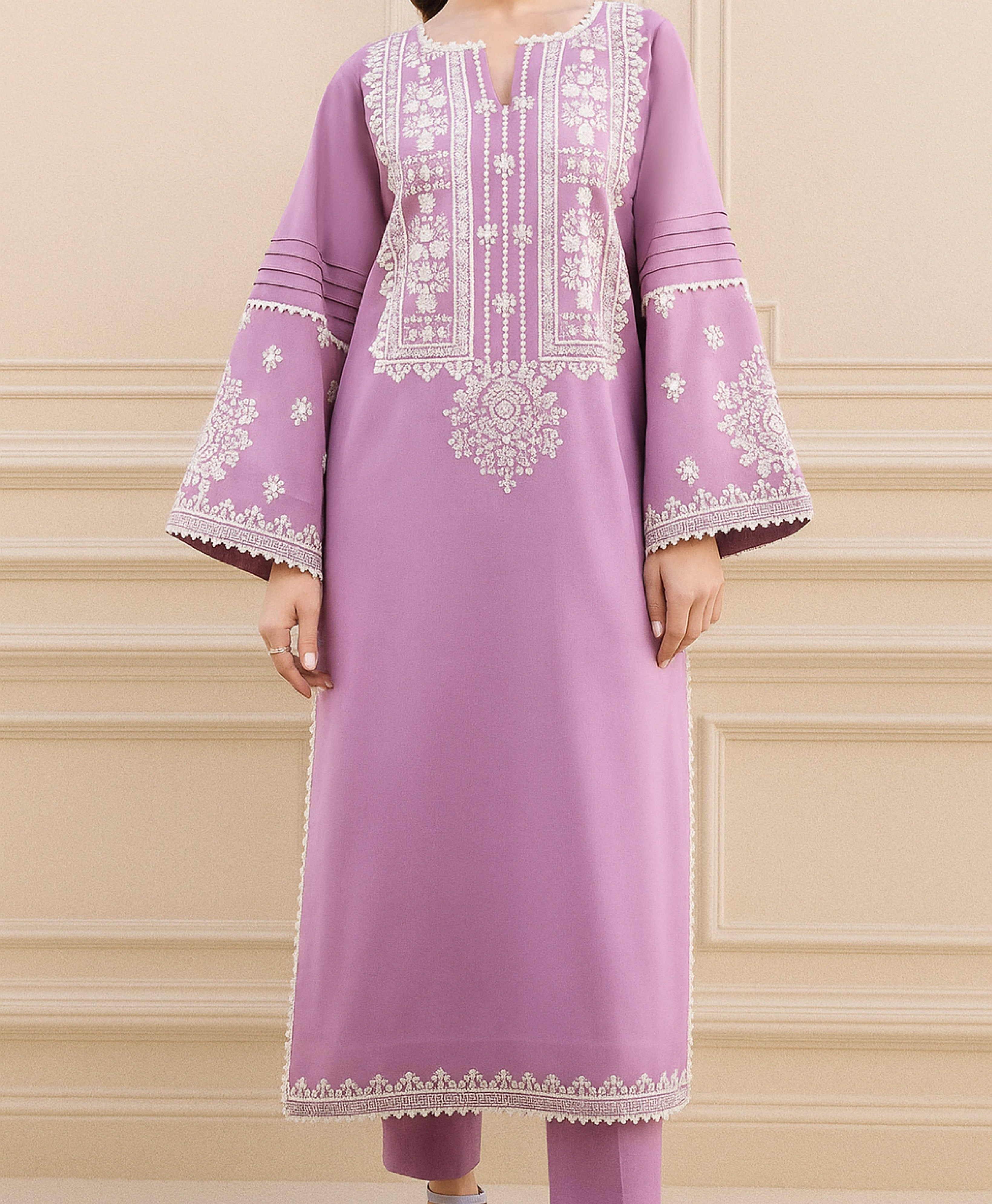 SMT Z(S533)- Stitched Embroidered 2pc lawn dress