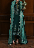 SMT W771 - Embroidered 3pc Marina Dress With Printed Shawl.