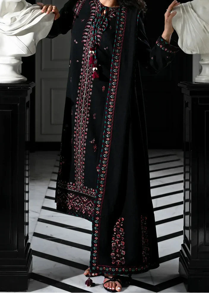 SMT Z-(W895) - Stitched Embroidered 3pc Marina Dress With Embroidered Marina Shawl.