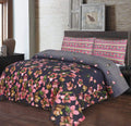 SMT D482-Cotton PC King Size Bedsheet with 2 Pillow Covers.