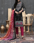 SMT S356- Embroidered 3pc lawn dress with Printed chiffon dupatta.