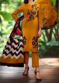 SMT W496-Embroidered 3pc khaddar dress With Printed munaar Dupatta.