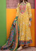 SMT W258- Digital Printed 3pc linen dress with Printed Linen dupatta.