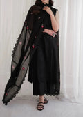 SMT S771-Embroidered 3pc lawn dress with Dyed chiffon dupatta.