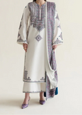 SMT W1020-Embroidered 3pc Marina Dress With Printed Shawl.