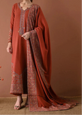 SMT W975-Embroidered 3pc Marina Dress With Embroidered Marina Shawl.