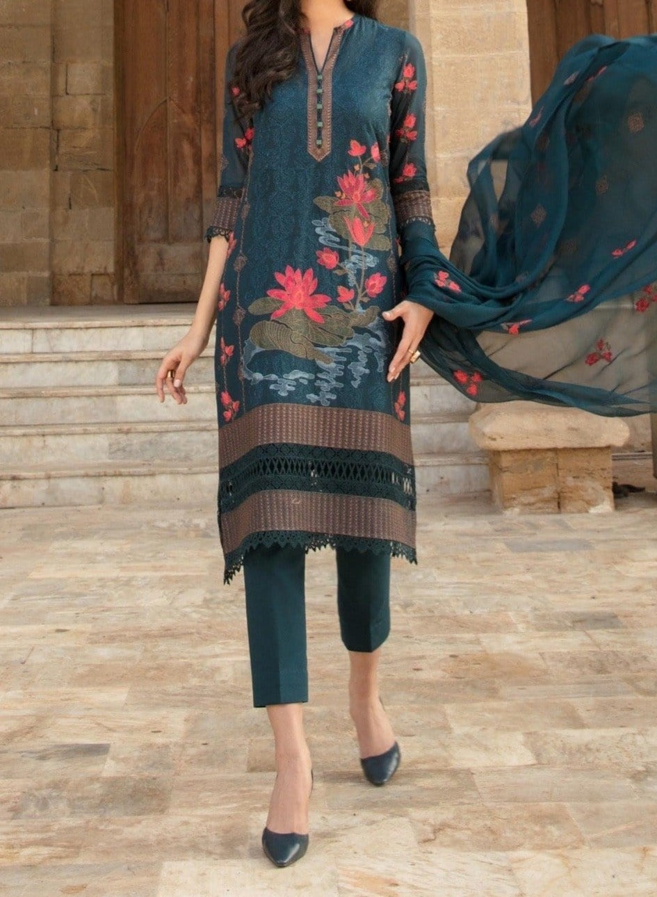 SMT W361-Embroidered 2pc karandi dress.