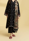 SMT W739-Embroidered 3pc Marina Dress With Printed Shawl.