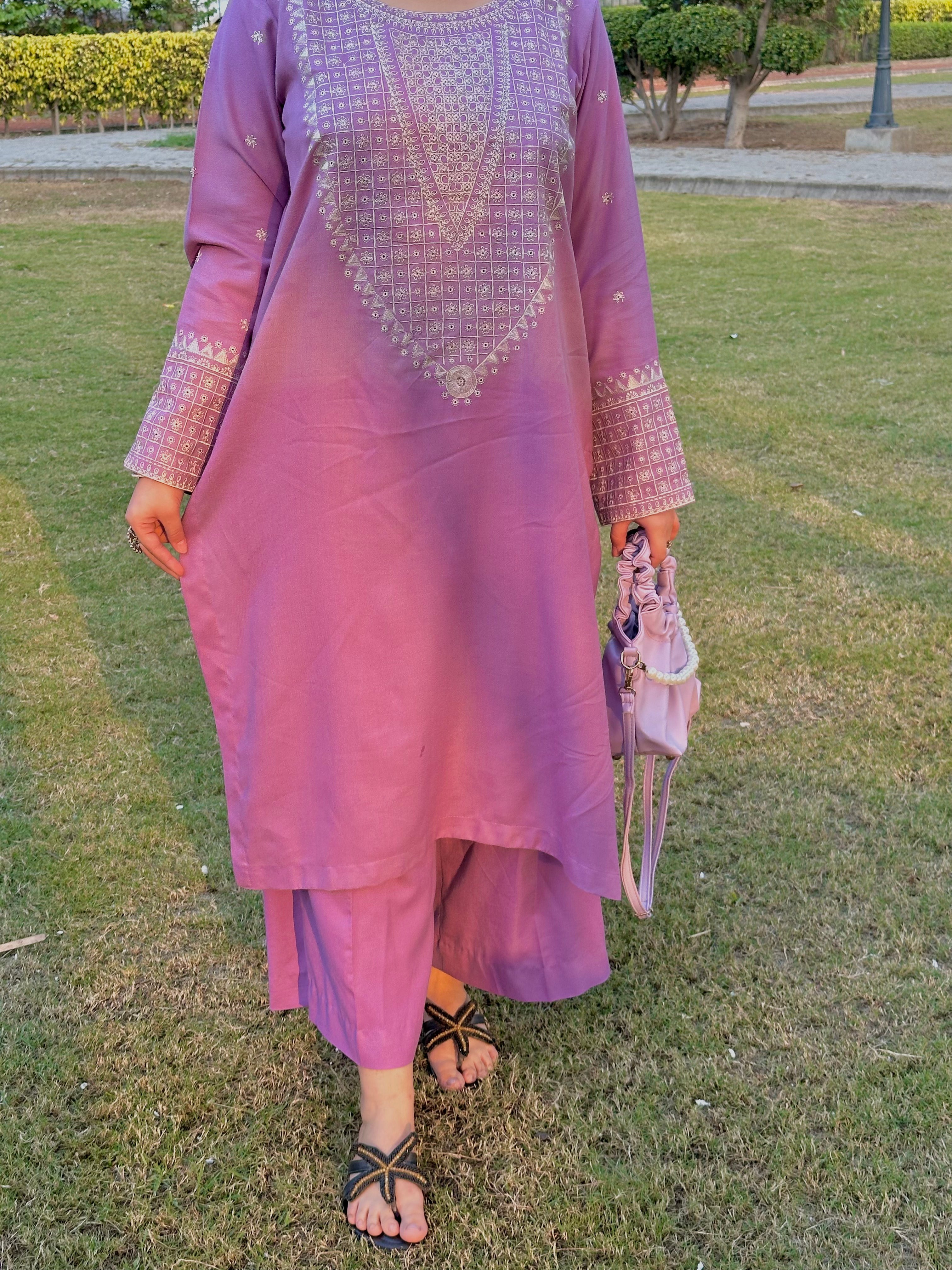 SMT Z-(W798) - Stitched Embroidered 2pc Marina Dress