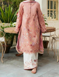 SMT Z(S1221)- Stitched Embroidered 3pc Lawn Dress With Printed Munar Dupatta.