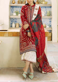 SMT S1132-Embroidered 3pc Lawn Dress With Printed Munar Dupatta.